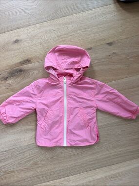 Zara Pink Hooded Lightweight Windbreaker Jacket 12-18m